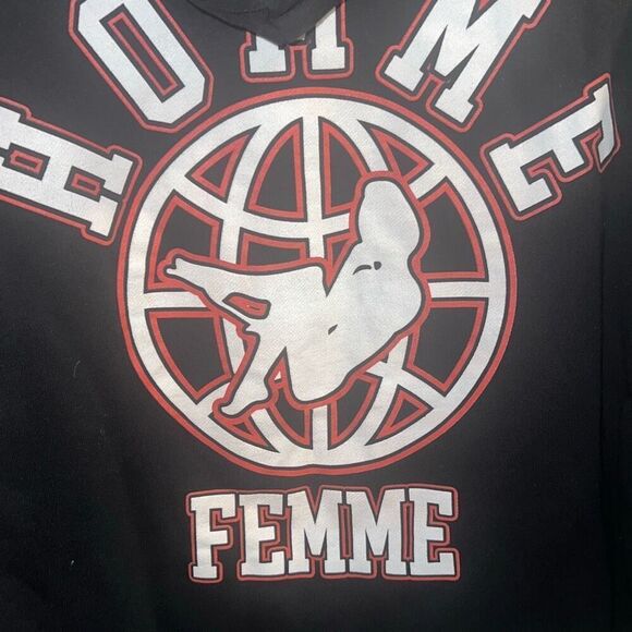 ✨Homme & Femme Sz Small Black Hoodie✨ - Picture 4 of 6